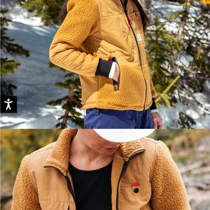 TopoDesigns subalpine fleece size small khaki